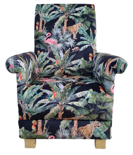 Jungle velvet fabric - velvet, adult
