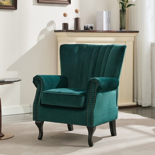 High back modern tub chair - high,
