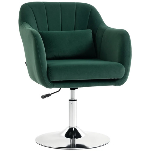 Retro velvet swivel tub chair - tub,
