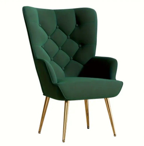 Mid century velvet high - mid-century, high-back