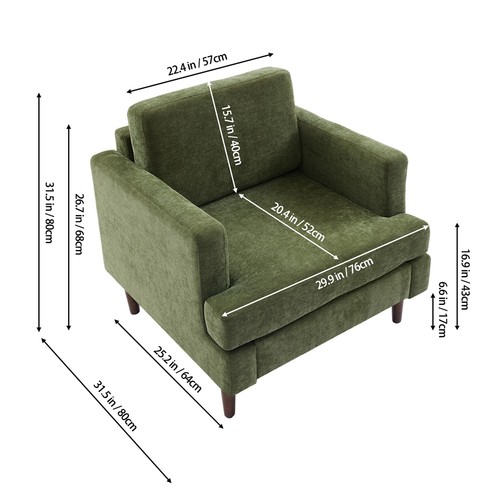 High back armchair accent - armchair,