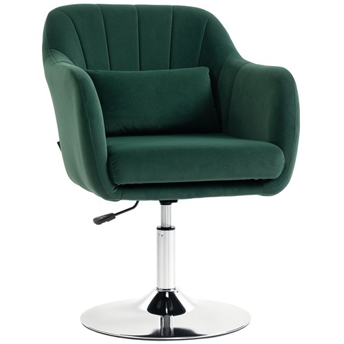 Homcom retro velvet swivel - homcom,